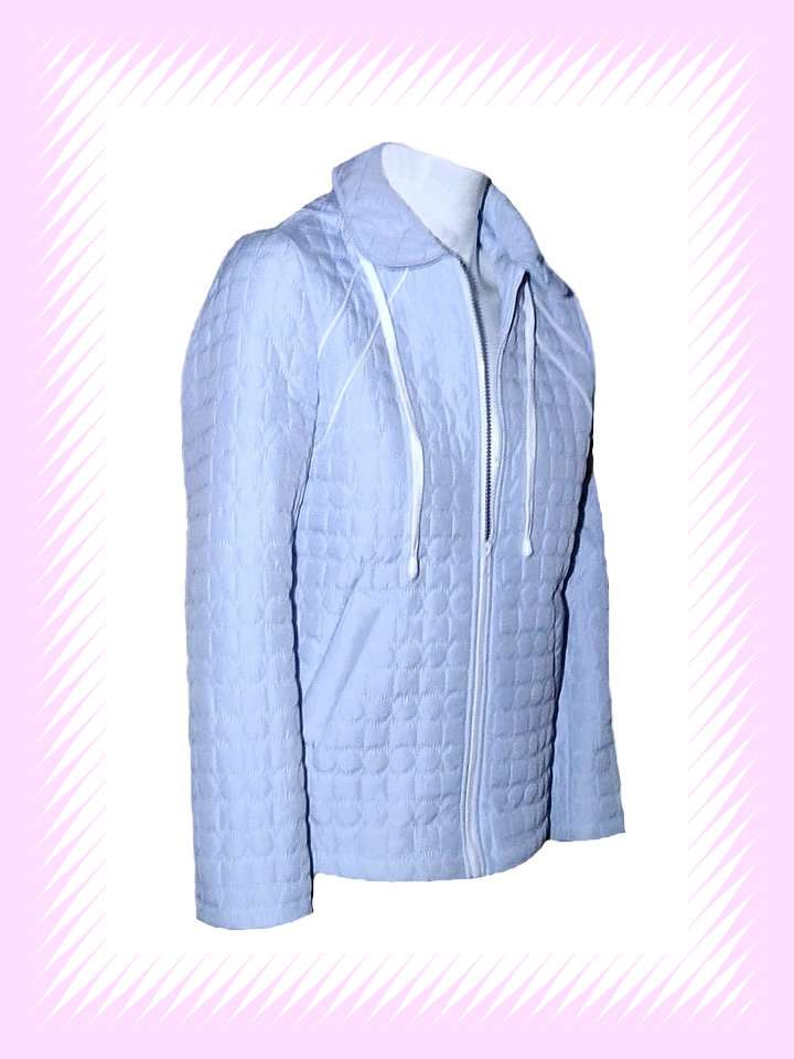 Sky Blue Mid-Length Puffer Jacket - Image 4