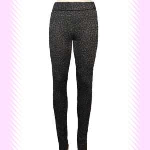 Jaguar Black Grey Colour Print Leggings