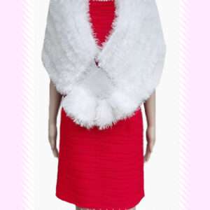 Shawl ~ Faux Fur ~ White Colour