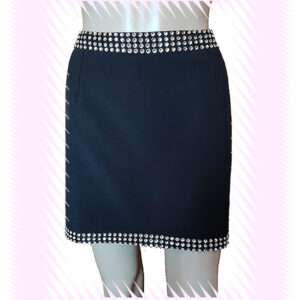 Belt And Hem Diamond Pencil Skirt