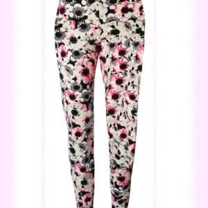 Pink Flowers Print Leggings