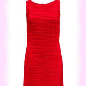 Compact  Sleeveless Stretch  A Red Colour Dress