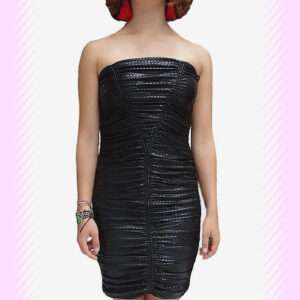 DESIGNER BLACK PRINT SEQUIN DRESS