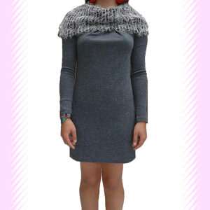 GREY COLOUR DESIGNER JERSEY DRESS